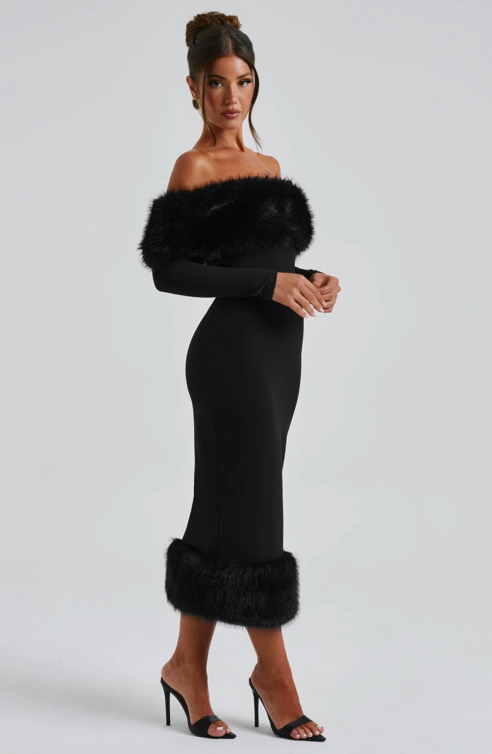 Vittoria Midi Dress-Black - Image 8