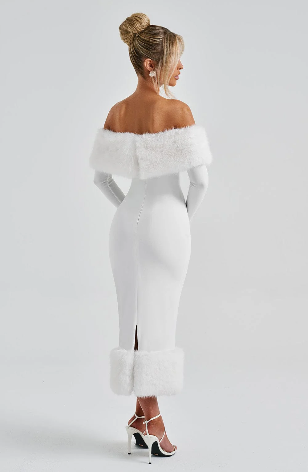 Vittoria Midi Dress - Ivory - Image 4