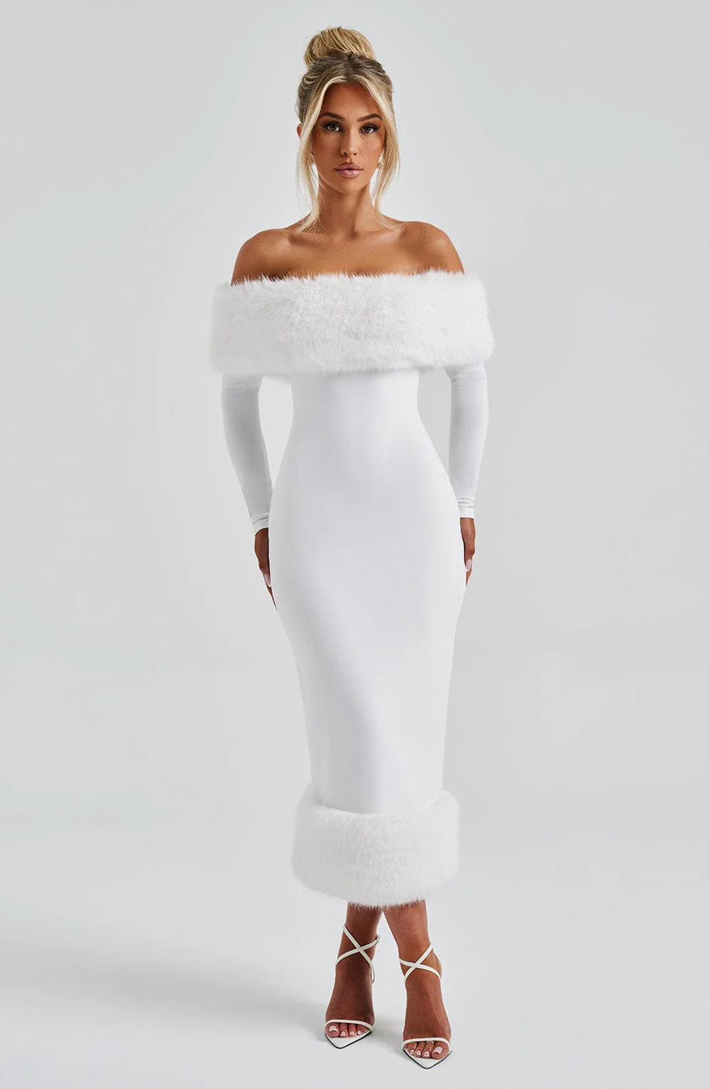 Vittoria Midi Dress - Ivory - Image 9