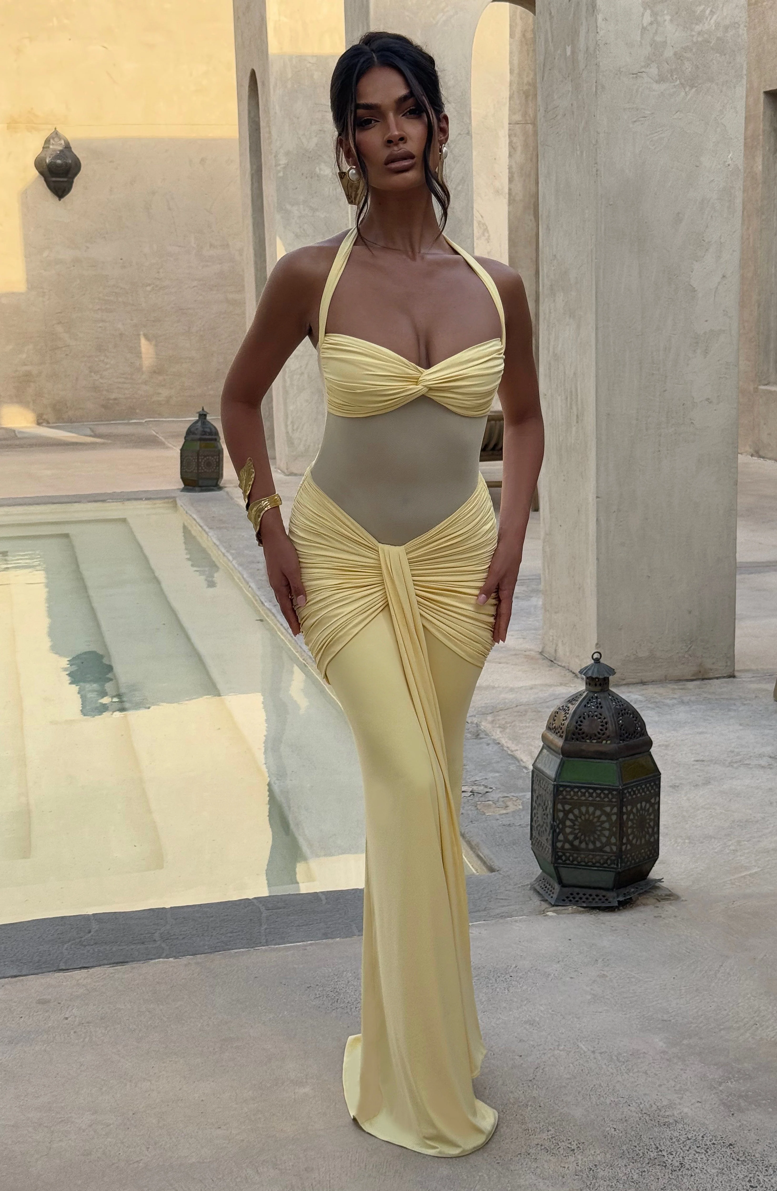 Vixen Maxi Dress - Lemon - Image 2