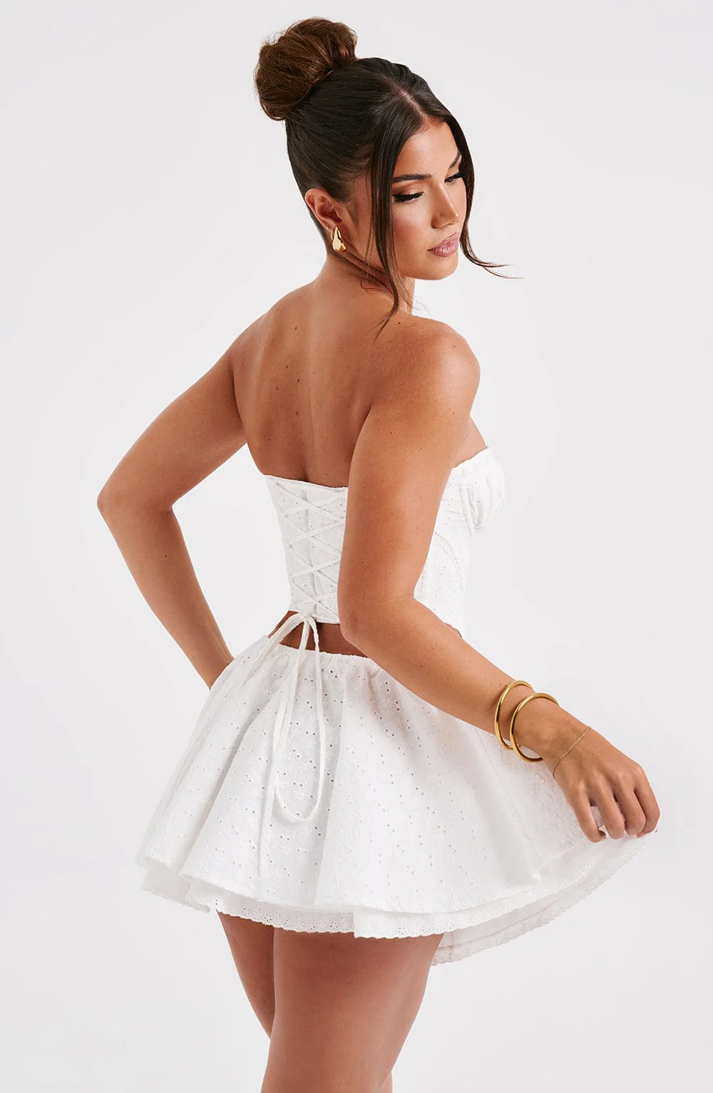 Winnie Mini Skirt - Ivory - Image 12