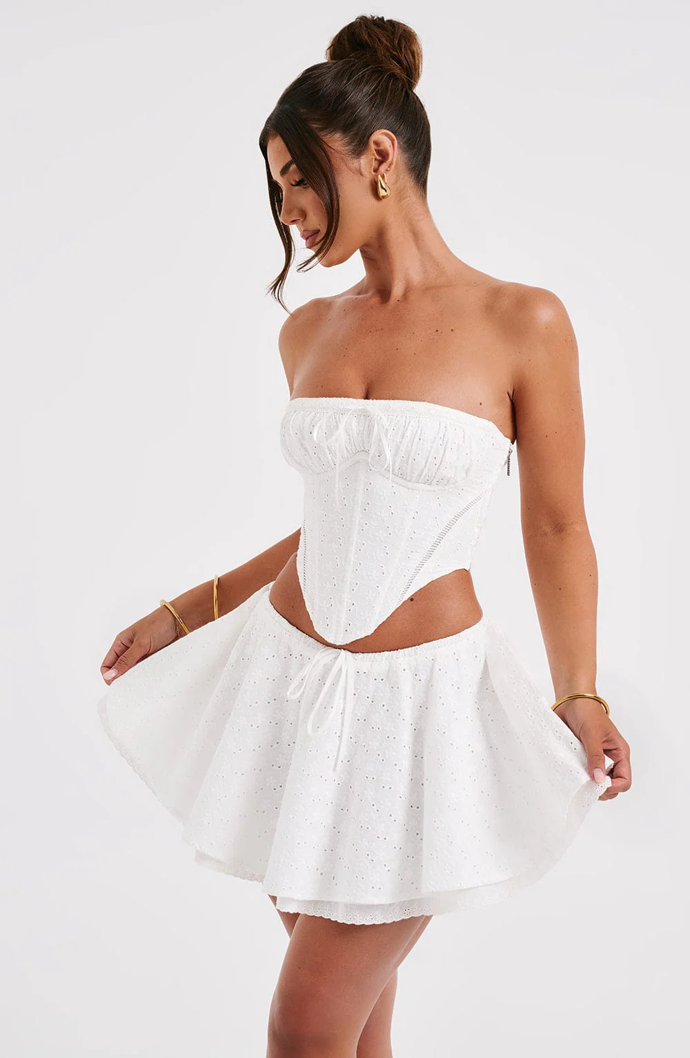 Winnie Mini Skirt - Ivory - Image 14