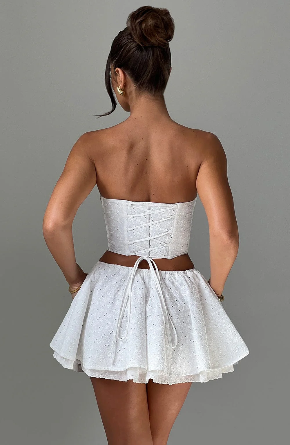 Winnie Mini Skirt - Ivory - Image 2