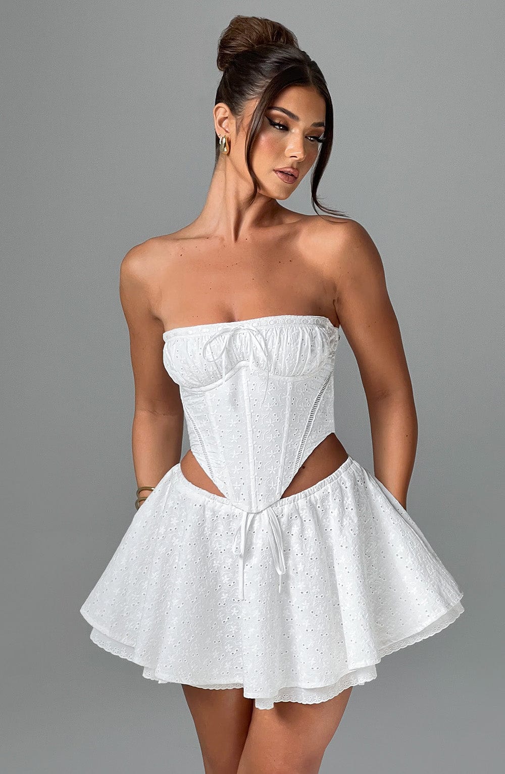 Winnie Mini Skirt - Ivory - Image 5