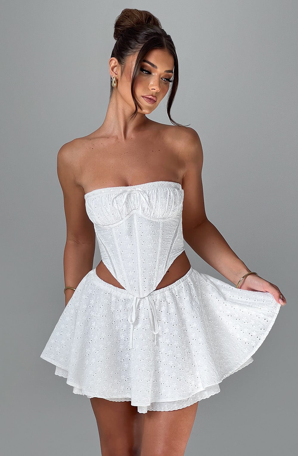 Winnie Mini Skirt - Ivory - Image 8