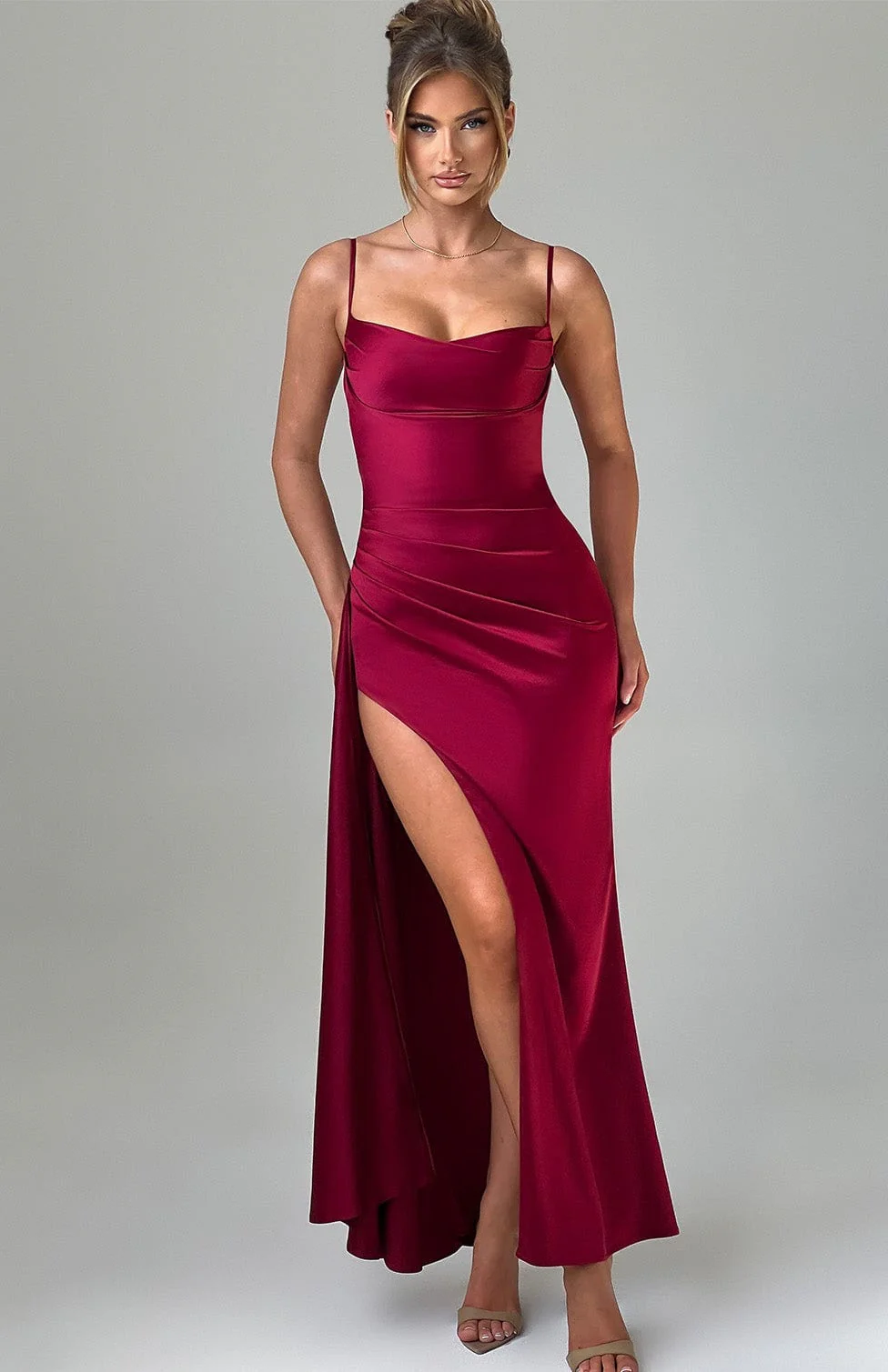 Winona Maxi Dress - Burgundy - Image 5