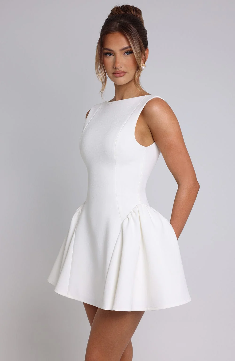 Yalina Mini Dress - Ivory - Image 12