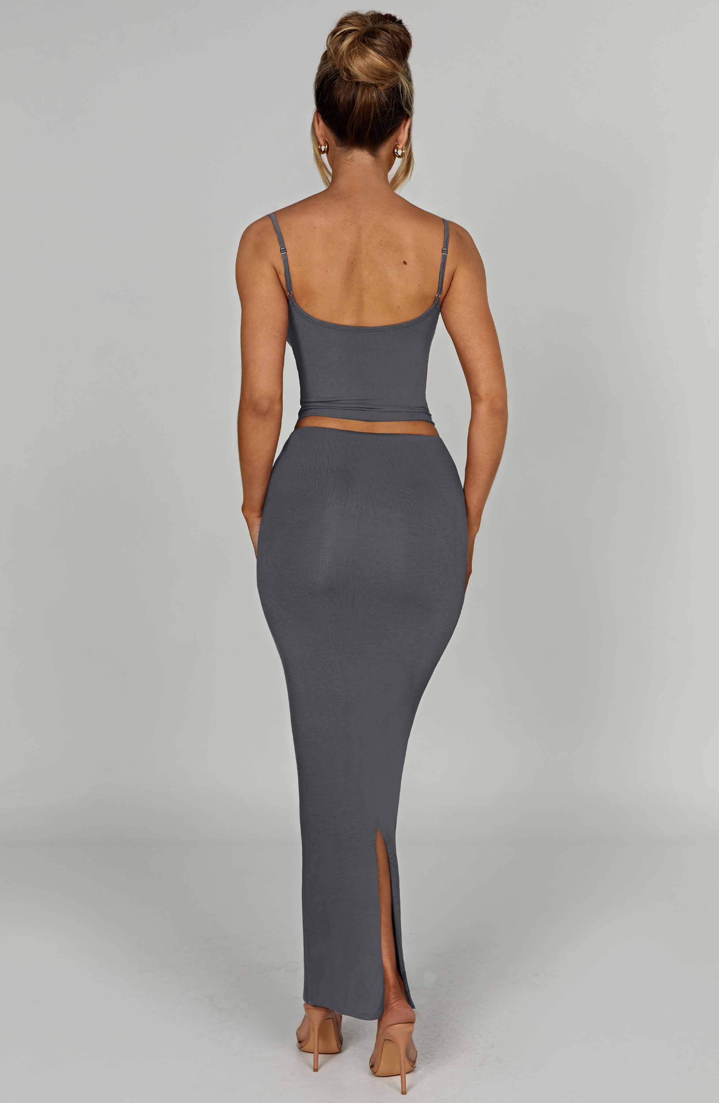 Yazmin Maxi Skirt - Charcoal - Image 2