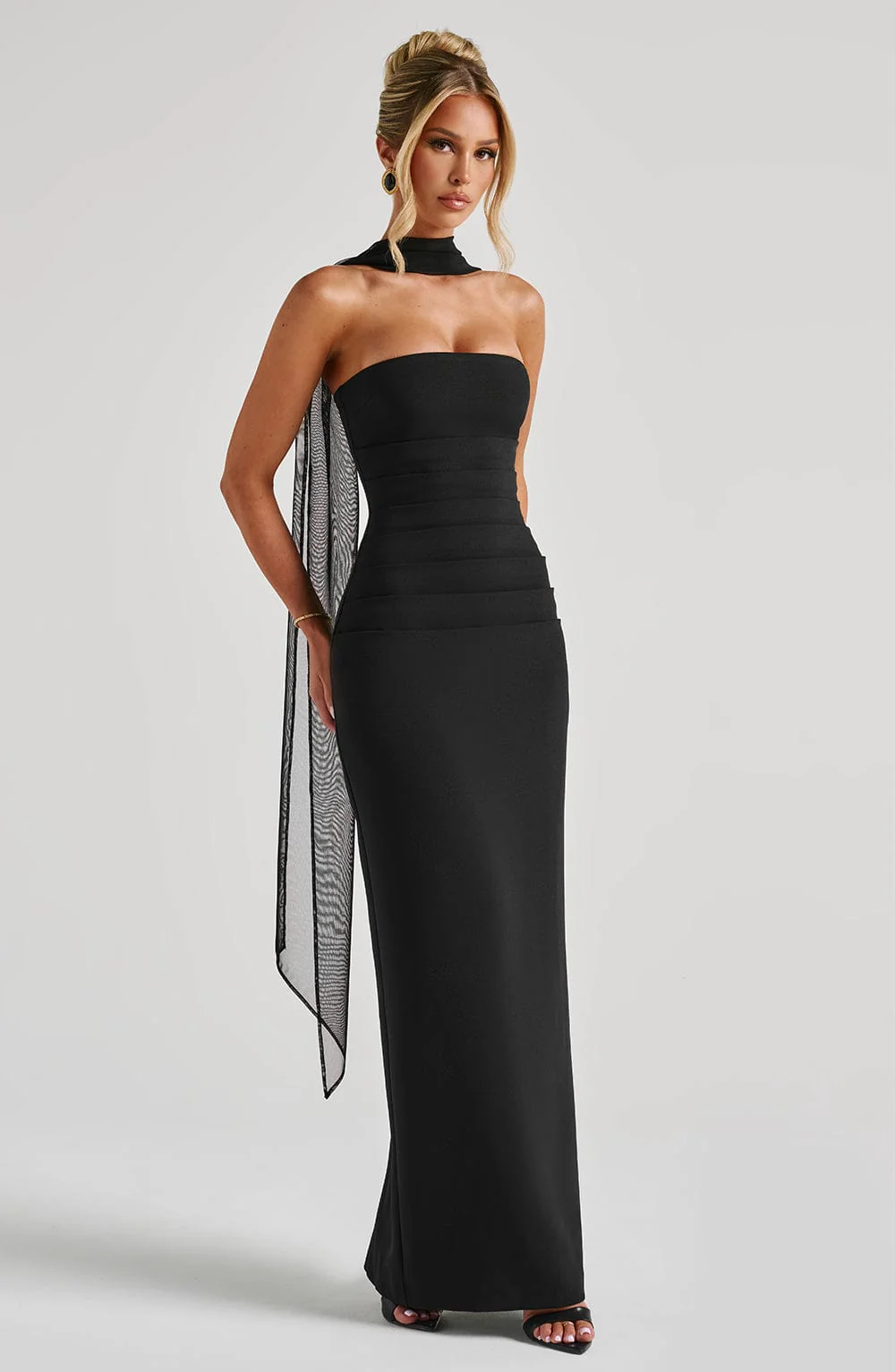 Yulia Maxi Dress - Black - Image 6