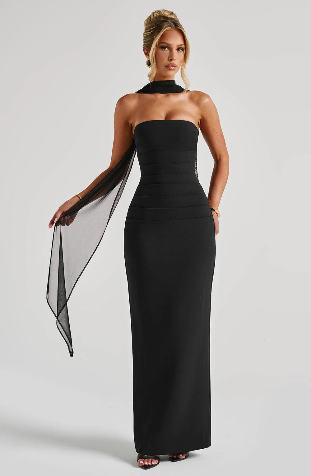 Yulia Maxi Dress - Black - Image 7