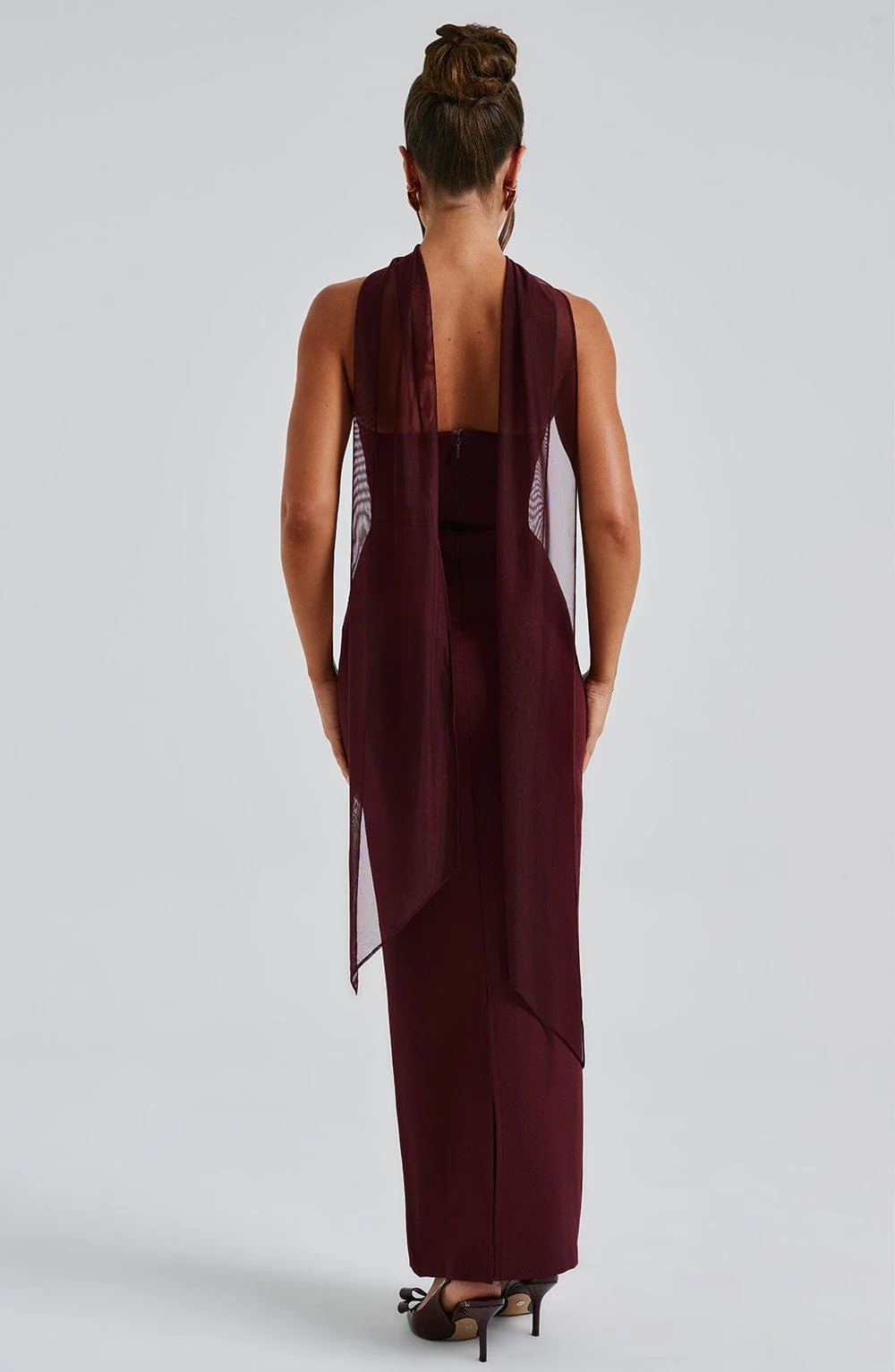 Yulia Maxi Dress - Cherry Lacquer - Image 10