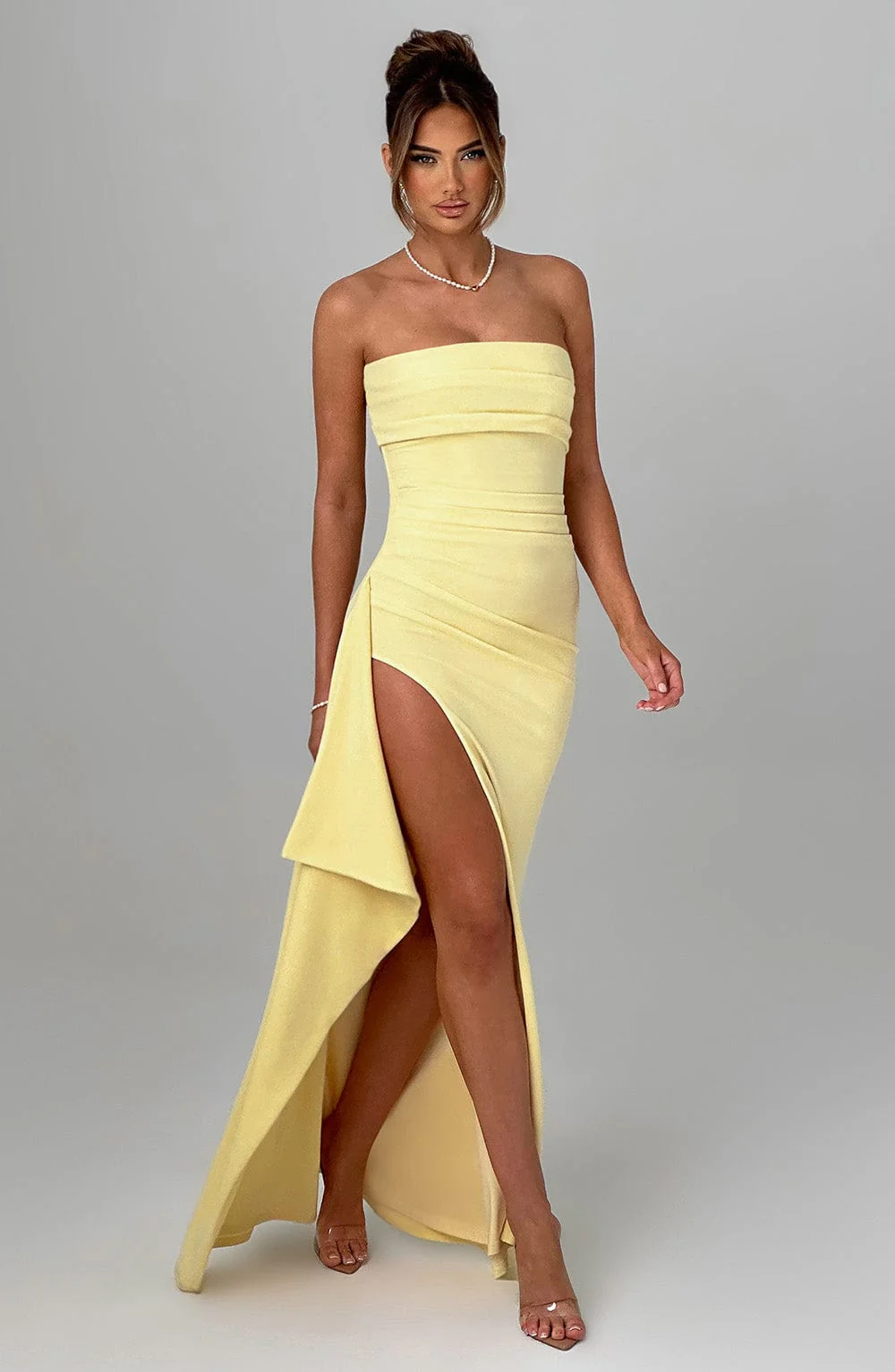 Zafira Maxi Dress - Lemon - Image 6