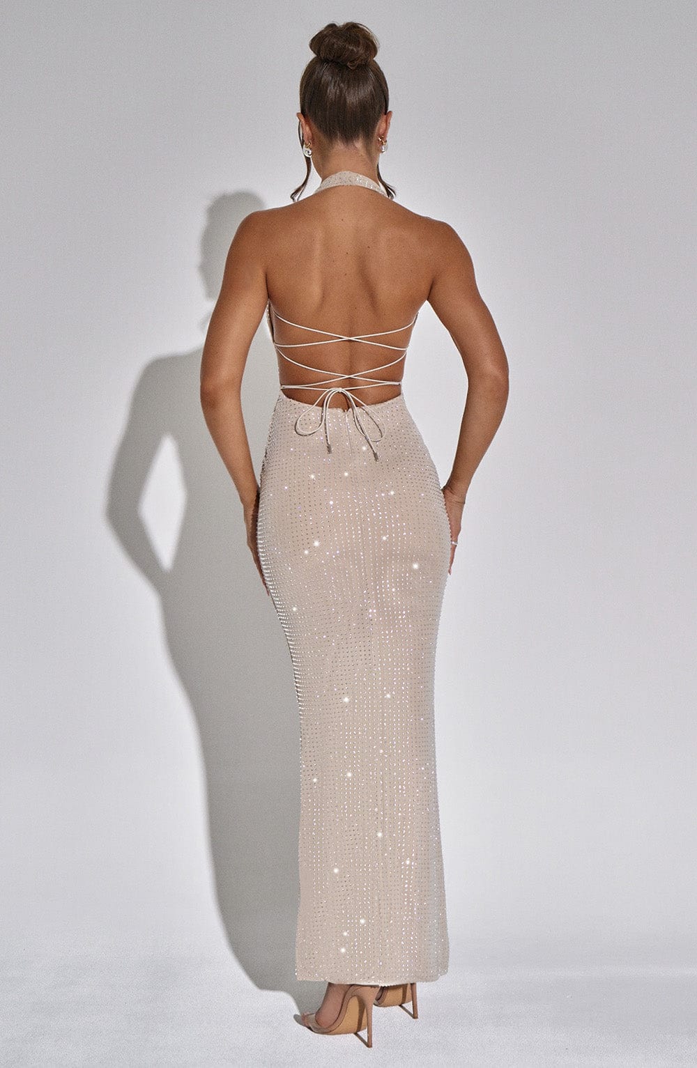 Zayde Maxi Dress - Nude - Image 2